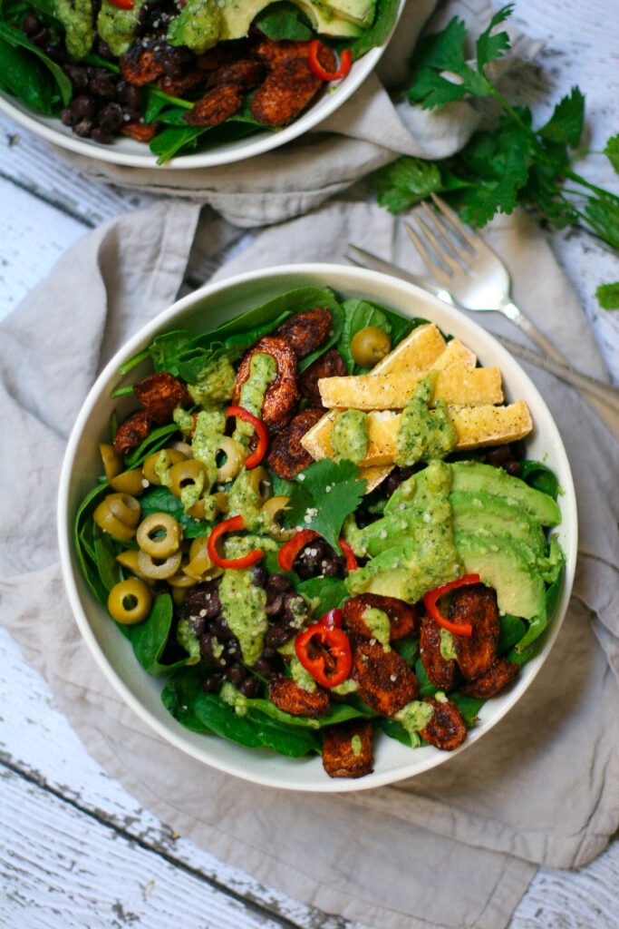 Mexican Vegan Spinach Salad