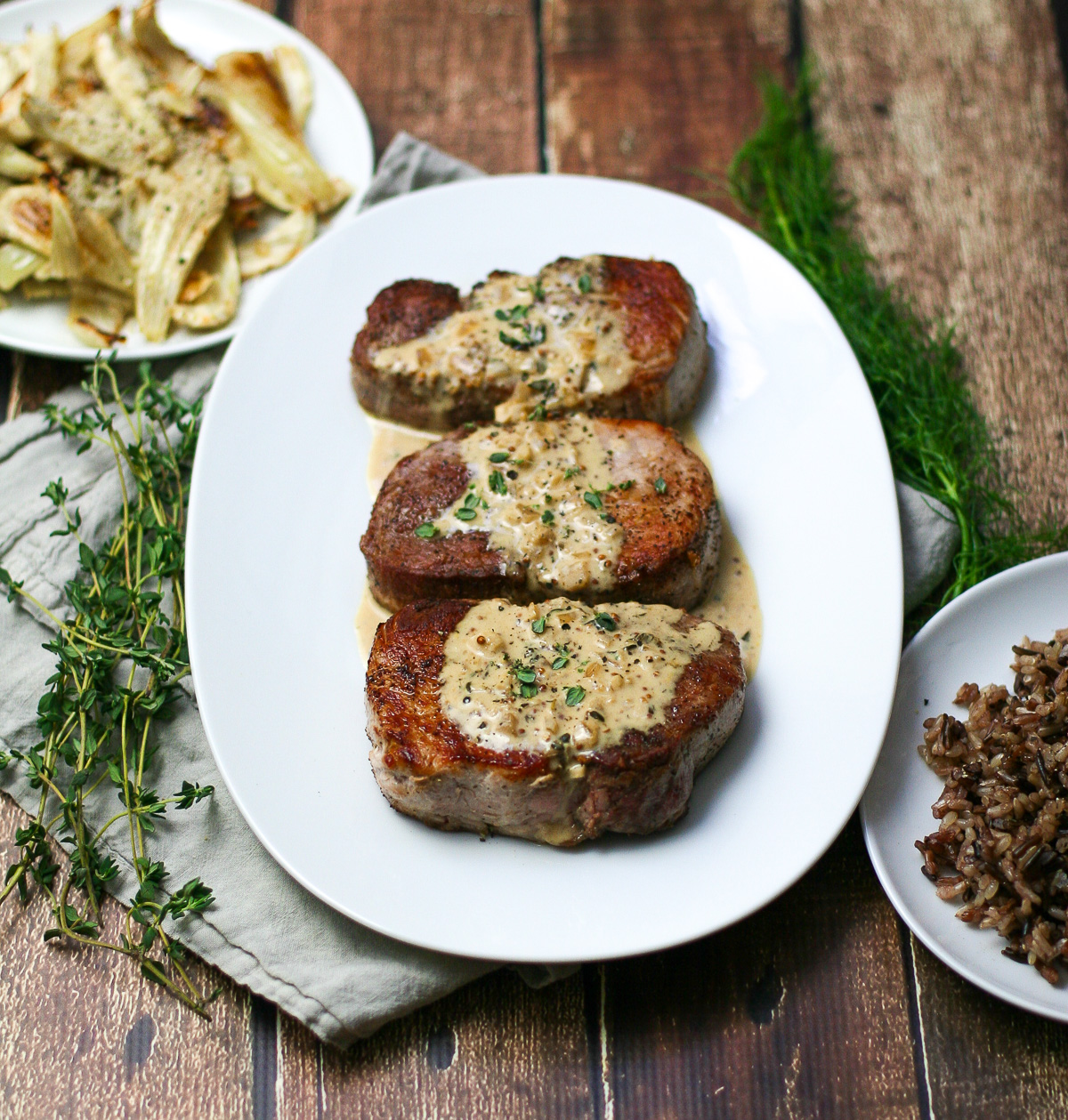 Bone-In Pork Chops and Mustard-Shallot Sauce Recipe