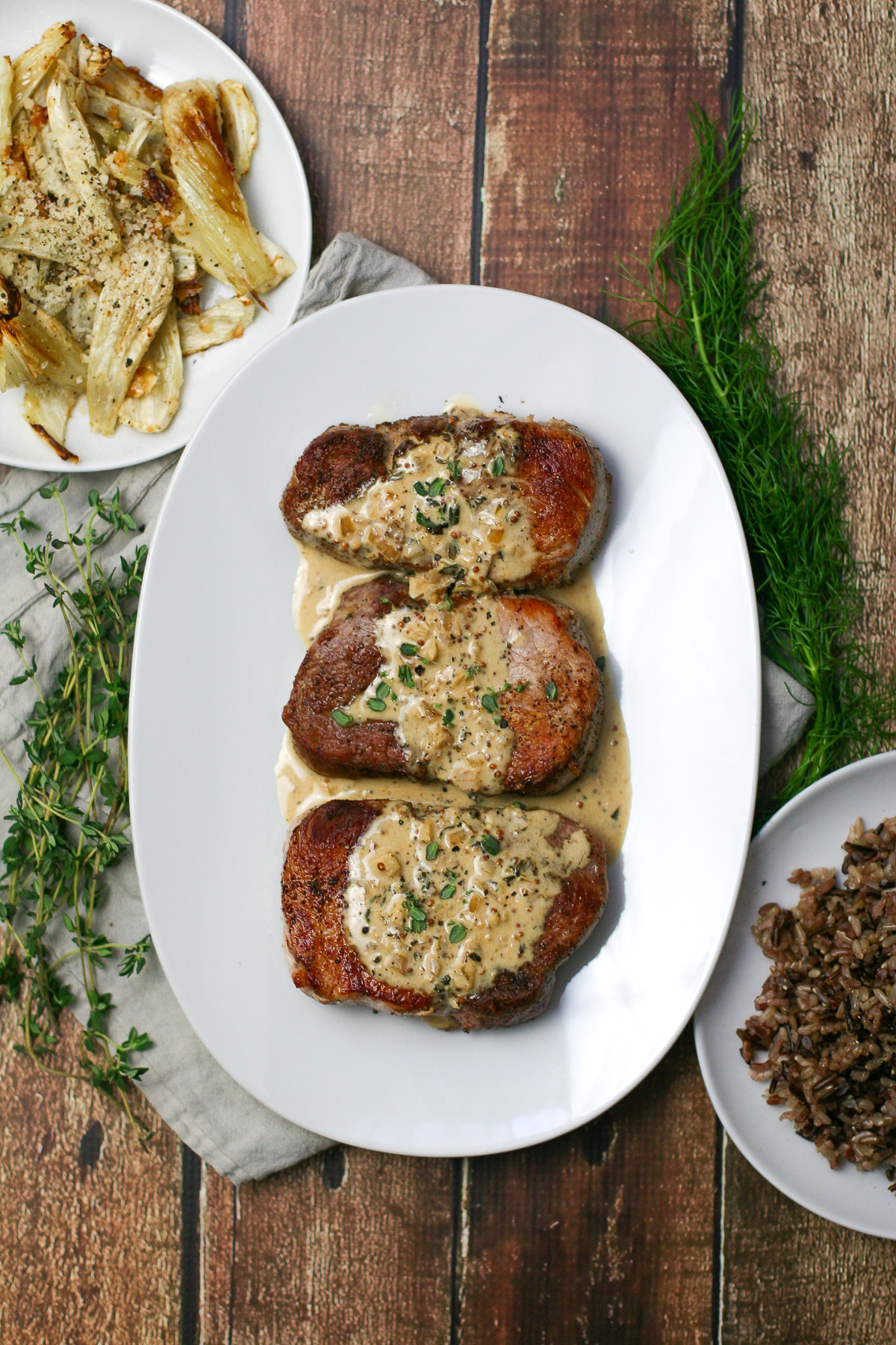 Bone-In Pork Chops and Mustard-Shallot Sauce Recipe