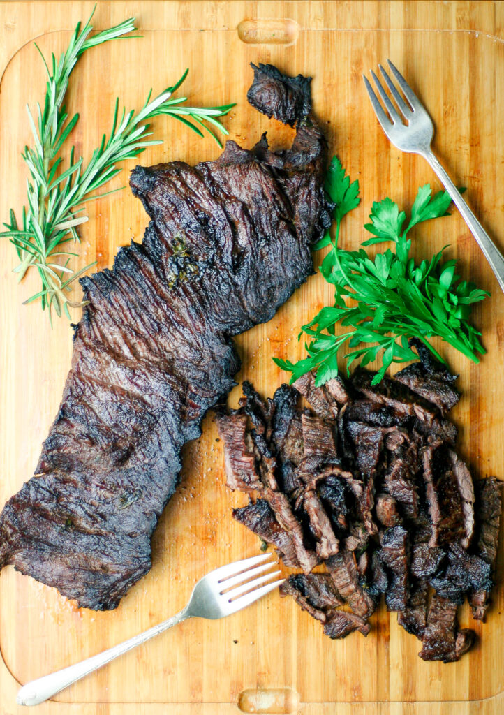 Balsamic Marinated Skirt Steak - Happily From Scratch