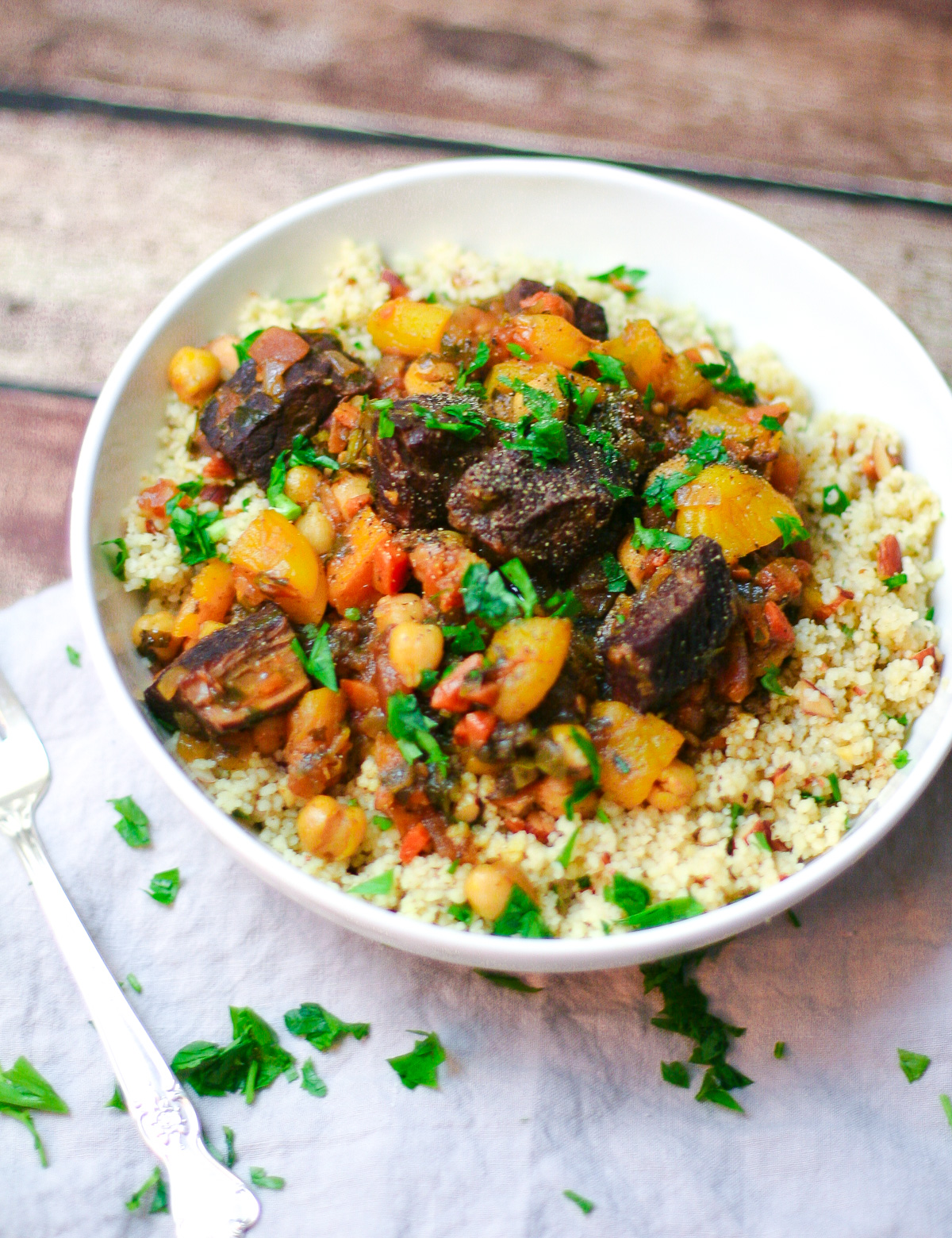 Beef and Apricot Tagine Happily From Scratch
