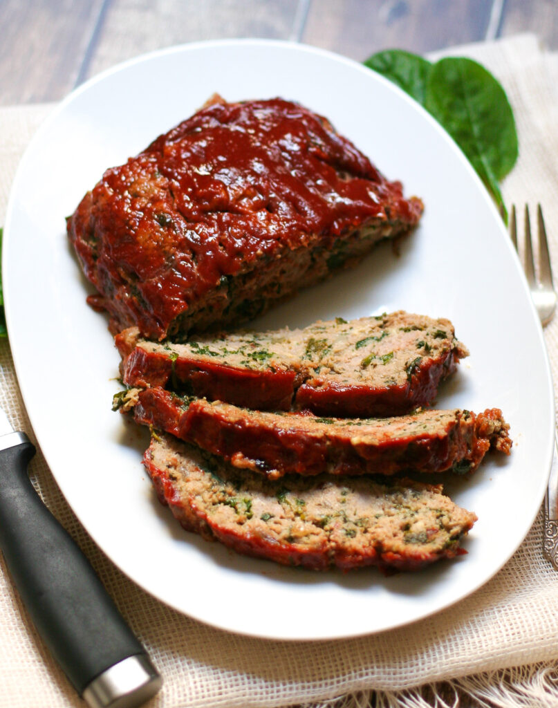 Kale and Spinach Turkey Meatloaf