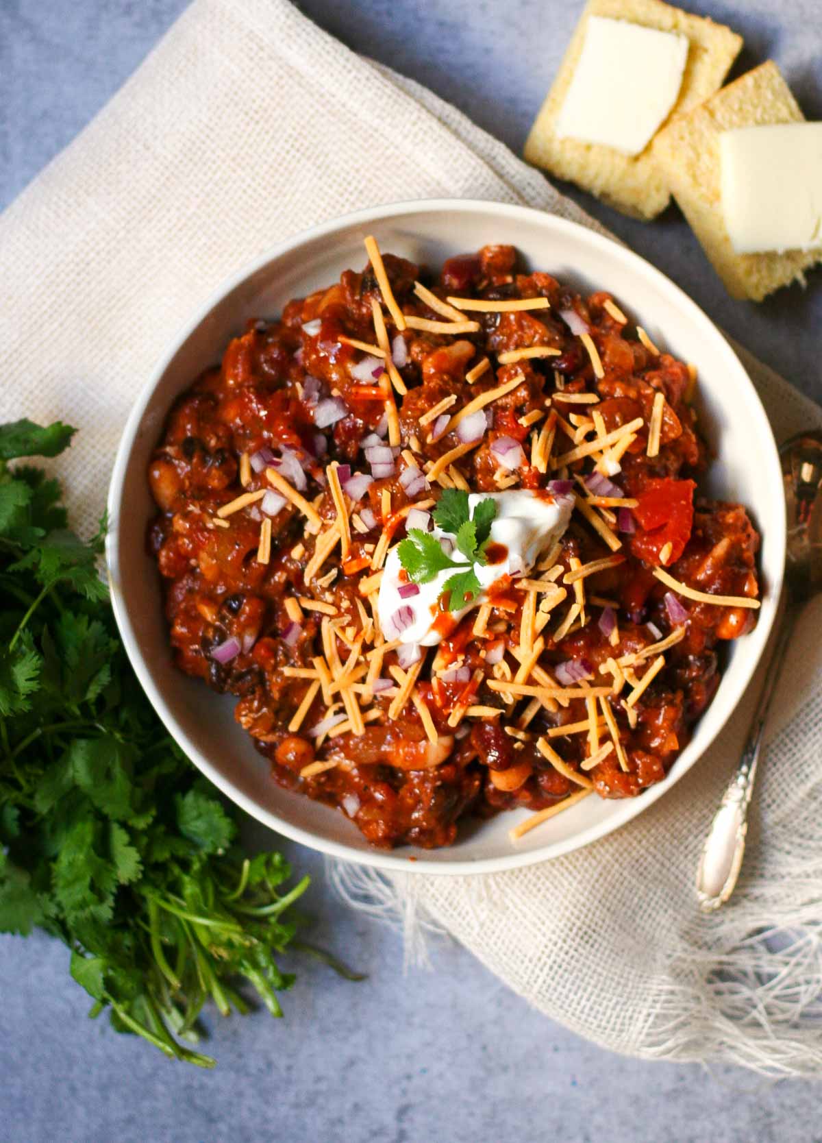 Three Bean Turkey Chili - Happily From Scratch