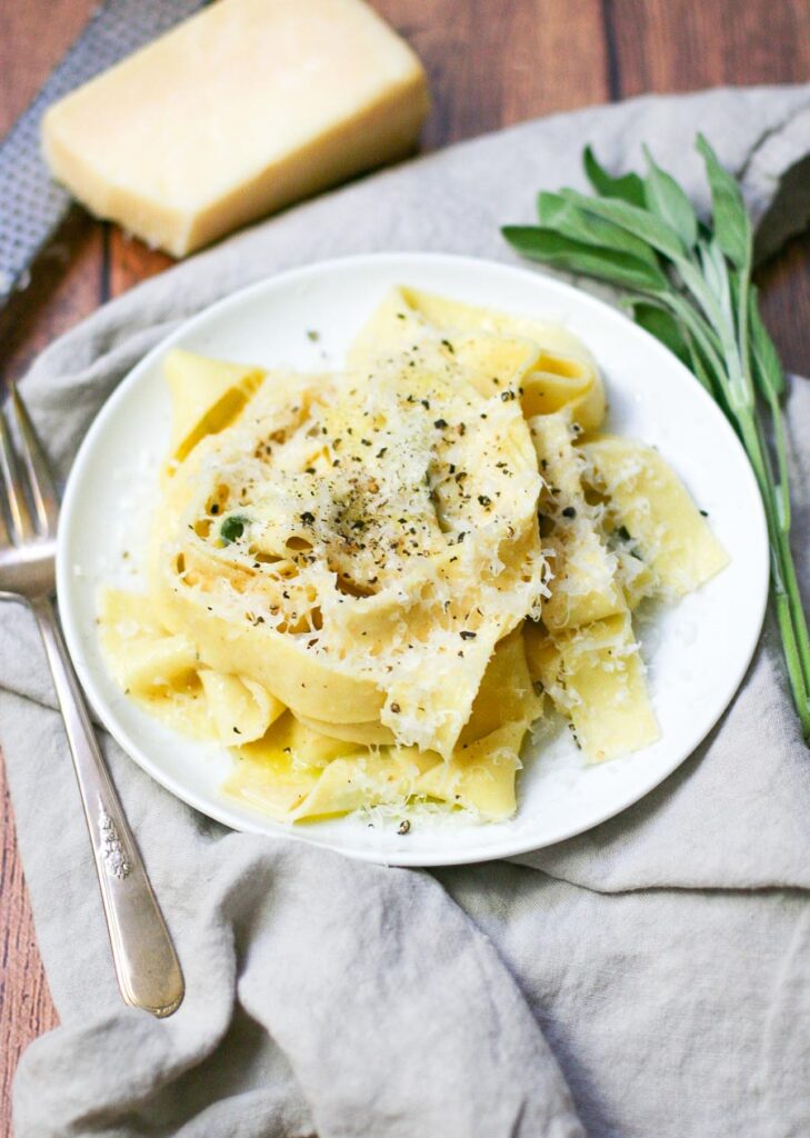 Easy Pappardelle with Brown Butter Sage Sauce